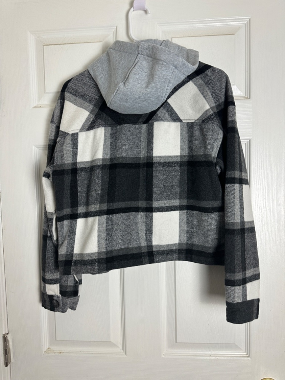 Ashley Outerwear Black Plaid Shacket Women Size M Winter Grunge Streetwear - Picture 4 of 5